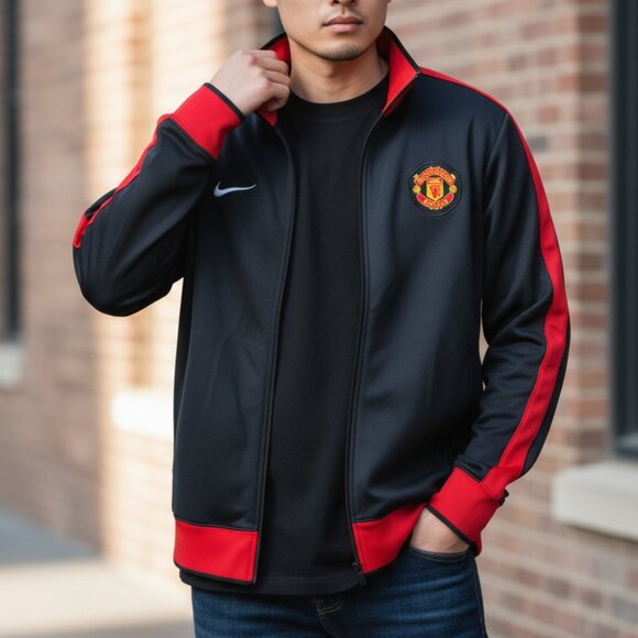 Nike Other - Nike Manchester United Track Jacket XL Gray/Red